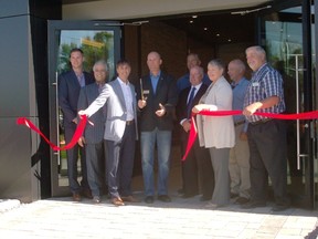 The principals of Ballymore Homes and local officials from the Town of Innisfil gathered on Friday, Sept. 16  for a ribbon cutting ceremony to celebrate the launch of The Villages of Killarney Beach in Innisfil.