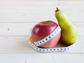 There are different weight-losing strategies for people depending on whether they are shaped like apples or pears.
