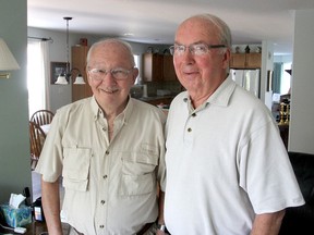 Paul Cherrie, left, and Eldon Polk are members of the Lions Club of Kingston, which will be marking its 80th anniversary Oct. 1 with a social time and meal. (Michael Lea/The Whig-Standard)