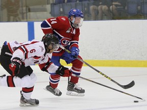 Danny Bosio scored two goals in the Kingston Voyageurs' 3-2 overtime loss to Georgetown in OJHL action at the Invista Centre Thursday night. (Ian MacAlpine/Whig-Standard file photo)