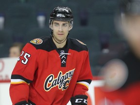 Flames prospect Freddie Hamilton had an opportunity to play a few games with his brother Dougie last season.  (Ted Rhodes)