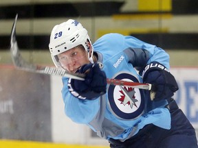 Winnipeg Jets forward Patrik Laine returned to the ice for the first time since suffering a concussion on Jan. 7. (Brian Donogh/Winnipeg Sun file photo)