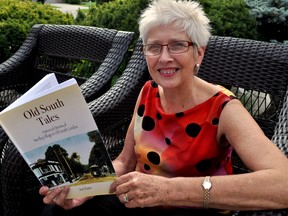 Jean Ramer, local realtor turned historian, holds a copy of her new book, Old South Tales, in London Ont. September 28, 2016. CHRIS MONTANINI\LONDONER\POSTMEDIA NETWORK