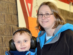 Kyle Lecuyer and his mom, Shanna Lecuyer, are seen here during a charity hockey game held at the Archie Dillon Sportsplex this past winter. The game was one of many fundraising events held in past years to help support Kyle, who was fighting acute lymphoblastic leukemia, and help his family pay for medical expenses. Kyle died this week from the cancer he had been battling.