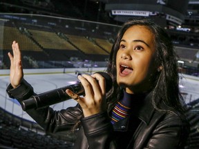 Martina Ortiz Luis exercises her voice at the ACC in Toronto on Friday September 30, 2016. Dave Thomas/Toronto Sun/Postmedia Network