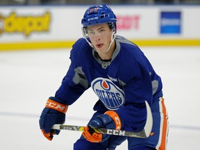 Edmonton Oiler Ryan Nugent-Hopkins during training camp practice at Rogers Place in Edmonton on Tuesday September 27, 2016.