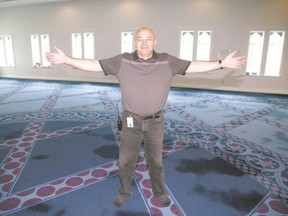 Jihad Elrafih, facility manager at the London Muslim Mosque, welcomes everyone to tour the building during Doors Open this weekend. (DEREK RUTTAN, The London Free Press)