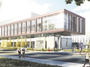 Construction on the Three C+ Innovation Centre, shown in a rendering, is to begin in December.