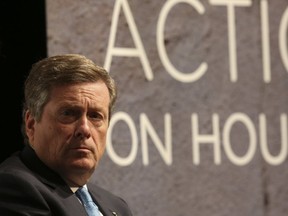 Mayor John Tory at the Big City Mayors' Toronto Housing Summit on Friday September 30, 2016. Jack Boland/Toronto Sun/Postmedia Network