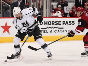 Teddy Purcell got his NHL start with the L.A. Kings, and just signed a one-uyear deal with the team. (Getty Images)