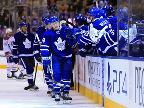 Morgan Rielly got a lift from coach Mike Babcock`s comments on the Leafs`future. (Getty Images)