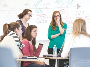 Active learning classrooms at Queen’s University are designed to enhance students' learning experiences. Supplied