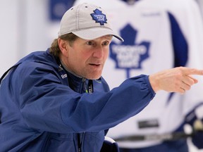 The Maple Leafs and Mike Babcock will undoubtedly get a warm reception in Saskatoon on Tuesday night, after all the head coach was born there. (David Bloom/Postmedia Network)