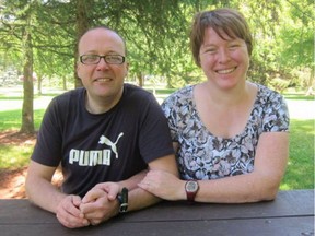 Canadian Ingrid Donnelly, right, her Irish husband Anthony and their two children - who are dual citizens of Canada - currently live in Germany. The Donnellys tried to comply with a new passport requirement which has left them frustrated, stuck in bureaucratic limbo and unable to visit their family in Toronto for the time being.