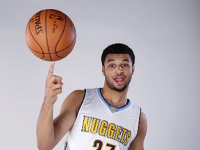 Nuggets’ rookie Jamal Murray made his NBA debut against the Raptors in Calgary last night. Not lacking any confidence, the Canadian is sure he can be an impact player this season. (AP)