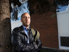 Ahmad Alzouabi moved to Edmonton from Jordan with his wife and three children in January this year but is struggling to find work, so he is going back to school for more training. He talks about the challenges university-educated immigrants are facing when they get to Canada, take on Monday, October 3, 2016 in Edmonton. Greg Southam / Postmedia