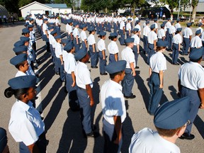 This July 8, 2012 file photo shows 700 youth from across Canada at the Trenton Air Cadet Summer Training Centre at 8 Wing/CFB Trenton. (JEROME LESSARD/THE INTELLIGENCER/POSTMEDIA NETWORK)