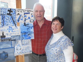 Don and Anne Craig are pictured beside a piece of art he crafted that was on display at the Judith and Norman Alix Art Gallery in January, 2015. The Sarnia-Lambton couple recently offered input on a proposed dementia strategy for Ontario. Don Craig has Pick's disease. (file photo)