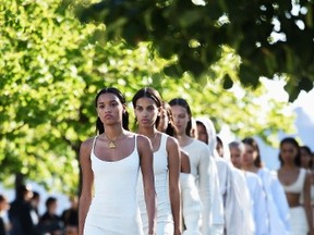 Models walk the runway at the Kanye West Yeezy Season 4 fashion show on September 7, 2016 in New York City. (Photo by Dimitrios Kambouris/Getty Images for Yeezy Season 4)