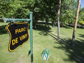 Vimy Park is seen Thursday, June 16, 2016 in Montreal. A Montreal borough has followed through on a controversial plan to rename a park that honoured Vimy Ridge to instead pay tribute to late sovereigntist premier Jacques Parizeau. (THE CANADIAN PRESS/Paul Chiasson)