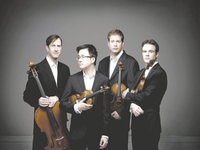 The New Orford String Quartet play the LPL?s Wolf Performance Hall Friday. (Special to Postmedia News)