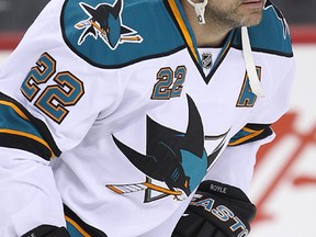Dan Boyle, seen here with the San Jose Sharks in 2012, announced his retirement from the NHL after a 17-year career. (Al Charest/Postmedia/Files)