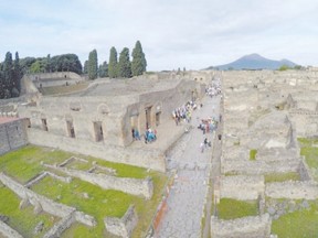 The ancient city of Pompeii, destroyed and buried under layers of ash after the volcanic eruption of Mount Vesuvius in 79 AD, is the focus of the CBC?s The Nature of Things, which uses new technology to reveal more secrets about the city and its people. (Special to Postmedia News)