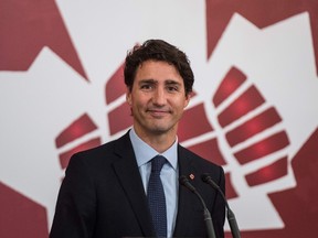 Canadian Prime Minister Justin Trudeau speaks during a Canada-Hong Kong business luncheon, held by the Canadian Chamber of Commerce, during his visit to Hong Kong on September 6, 2016. Trudeau is here on a two-day visit following his participation in the G20 Summit in China. / AFP PHOTO / ANTHONY WALLACEANTHONY WALLACE/AFP/Getty Images