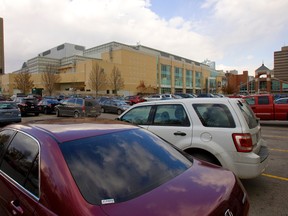During London Knights games, the Budweiser Gardens parking lot off King St. fills up fast, so people are always looking for parking downtown. (Free Press file photo)