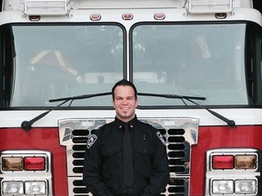 Mathieu Fournier has been a volunteer firefighter for two years with the Stony Plain Fire Department and enjoys helping out in the community - Photo submitted.