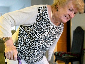 Eleanor McLaughlin, of London, is waiting for a knee replacement. Lots of Londoners feel her pain, judging from the letters. (MIKE HENSEN, The London Free Press)