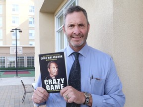 Former NHL goalie Clint Malarchuk was in Sudbury on Thursday to speak to an audience at the Steelworkers Hall. Malarchuk talked openly about his battle with depression, anxiety, post-traumatic stress disorder, and obsessive-compulsive behavior during, and after his hockey career and his long journey to recovery. John Lappa/Sudbury Star