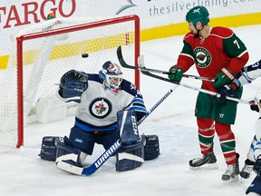 The Wild put one over the Jets. (AP)