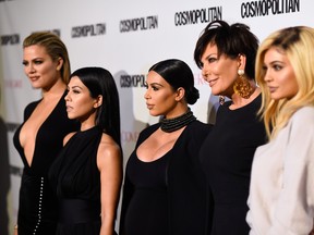 TV personalities Khloe Kardashian, Kourtney Kardashian, Kim Kardashian, Kris Jenner and Kylie Jenner attend Cosmopolitan's 50th Birthday Celebration at Ysabel on October 12, 2015 in West Hollywood, California. (Photo by Frazer Harrison/Getty Images for Cosmopolitan)