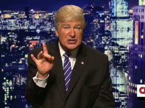 Alec Baldwin once again resumed the role of Donald Trump during a sketch on 'Saturday Night Live' on Oct. 8. (Screen Capture)