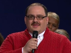 Kenneth Bone during the second U.S. presidential debate on Sunday, Oct. 9, 2016. (Screen Capture)