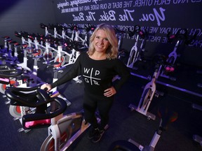Christy Weiss at her newly opened spin studio, WPG Cycle.
