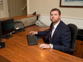 Haskett Funeral Homes Ltd. owner Colin Haskett is appealing to the public to stop posting negative comments online about people who have died. He was photographed in Lucan, Ont. on Sunday October 9, 2016. (DEREK RUTTAN, The London Free Press)