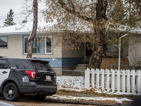 Police are investigating a violent home robbery where a firearm was discharged resulting in minor injuries to a resident of the home. on October 10, 2016. Shaughn Butts / Postmedia