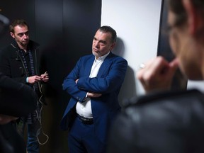 Frank Berton, a lawyer for the only surviving suspect in last November's attack in Paris, answers reporters in Lille, northern France, Wednesday, Oct. 12, 2016. Lawyers Berton and Sven Mary said they've decided to stop representing Salah Abdeslam, who has chosen to remain silent in a protest against his prison conditions, including the 24-hour video surveillance of his cell. (AP Photo/Michel Spingler)