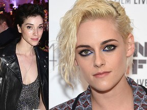 Kristen Stewart, Cara Delevigne and St. Vincent are seen in these file photos. (Getty Images)