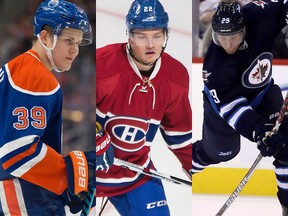 NHL rookies Jesse Puljujarvi, Mikhail Sergachev and Patrik Laine (Postmedia/Canadian Press/Canadian Press)