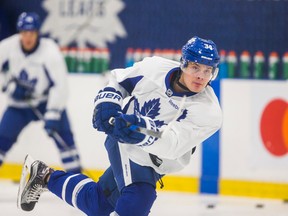 Toronto Maple Leafs forward Auston Matthews during practice at the MasterCard Centre in Toronto on Oct. 13, 2016. (Ernest Doroszuk/Toronto Sun/Postmedia Network)