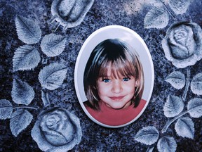 This file photo taken on January 08, 2014 shows the portrait of alleged murder victim Peggy Knobloch on a memorial stone in Nordhalben near Kronbach. DNA traces of Uwe Boehnhardt, part of German neo-Nazi trio National Socialist Underground (NSU) were found on the remains of Peggy Knobloch, police states on October 13, 2016. (ULRICH KOCH/AFP/Getty Images)