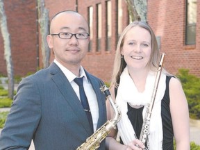 Awea Duo, featuring Masahito Sugihara on saxophone and Jennifer Cooper on flute, performs a free concert at Western University?s von Kuster Hall Friday. (Special to Postmedia News)