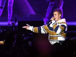 Justin Bieber perform at V Festival at Hylands Park on August 20, 2016 in Chelmsford, England. (Stuart C. Wilson/Getty Images)