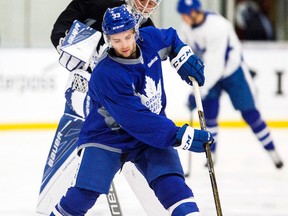 Maple Leafs forward Seth Griffith of Wallaceburg practises Thursday, Oct. 13, 2016, in Toronto. (ERNEST DOROSZUK/Postmedia Network)