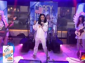 Corey Feldman performs again on the Today show. (Screen shot)