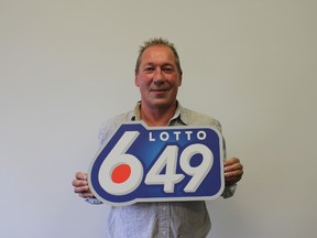 Donald Grefford, of Sandy Hook, Man., won $1 million on the Sept. 28 Lotto 6/49 draw. (WESTERN CANADA LOTTERY CORP. PIC)