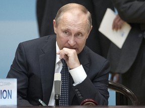 Russian President Vladimir Putin attends the opening ceremony of the G-20 Summit on Sept. 4, 2016, in Hangzhou, China. (Mark Schiefelbein - Pool/Getty Images)